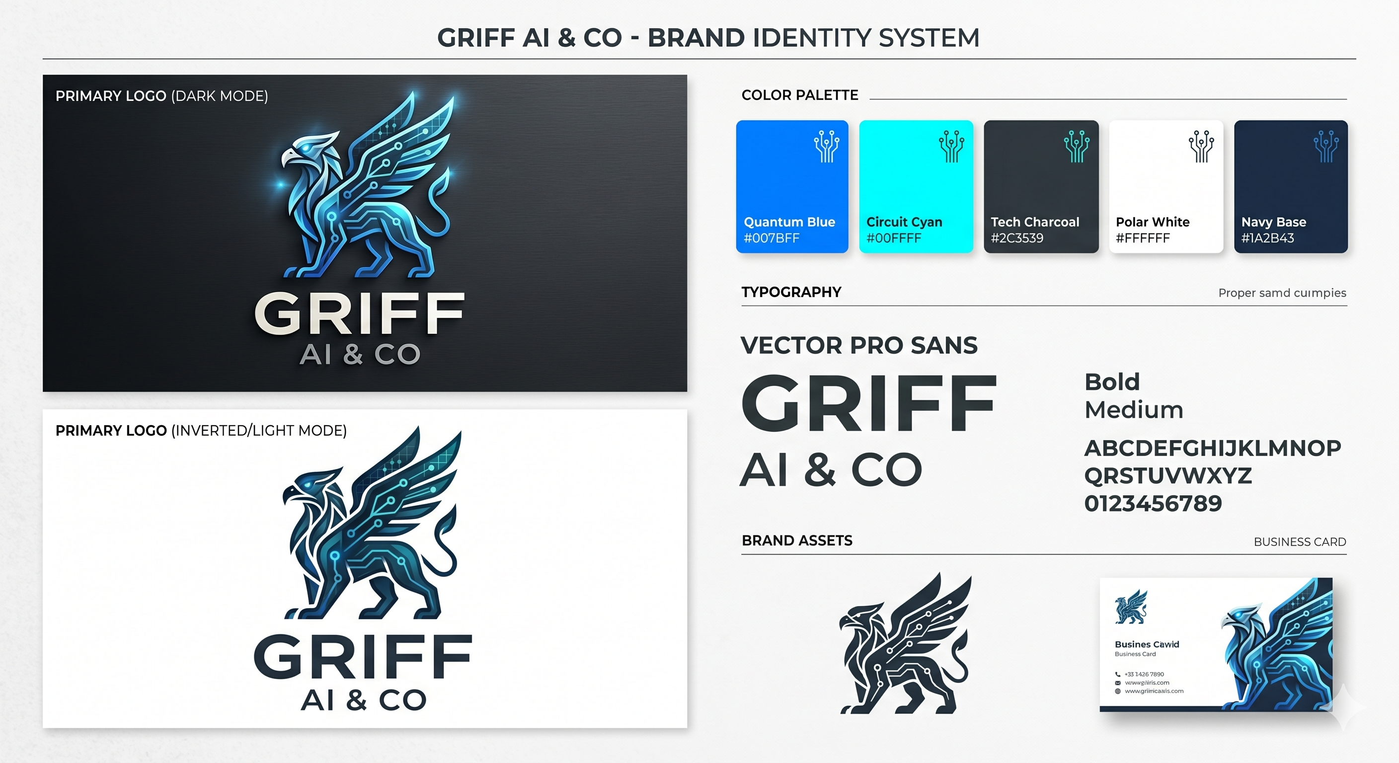 GRIFF AI and CO brand identity system